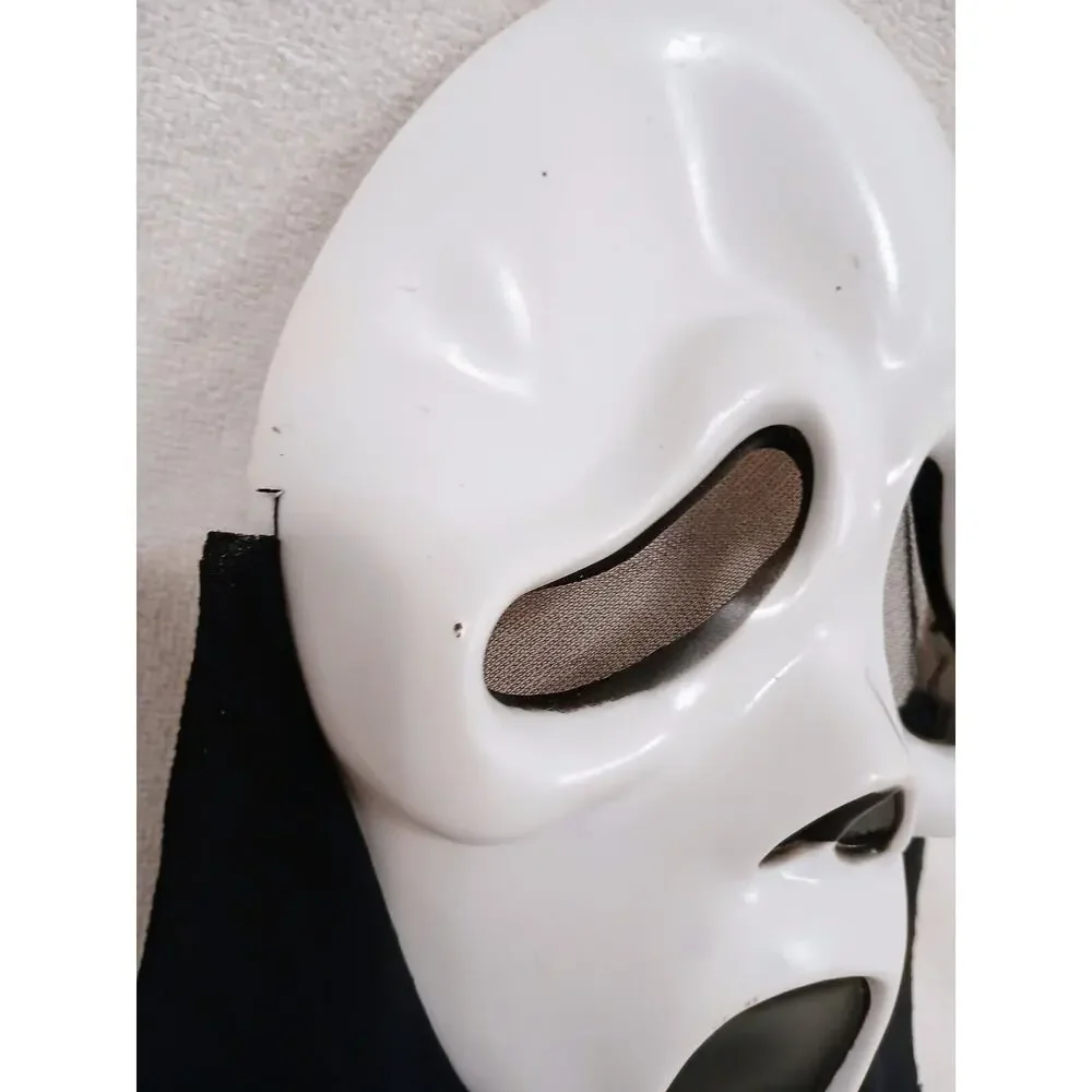 90s Easter Unlimited Inc‎ HN Ghostface Mask wo shroud Flexible Vintage Halloween